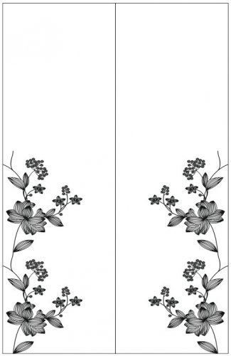 Пескоструйный рисунок Цветы 1235